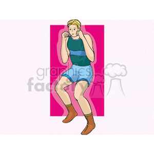 kickboxer clipart. Commercial use image # 168028