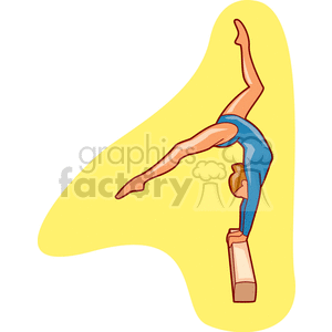   fitness exercising exercise gymnastics  gymnast300.gif Clip Art Sports Acrobatics 