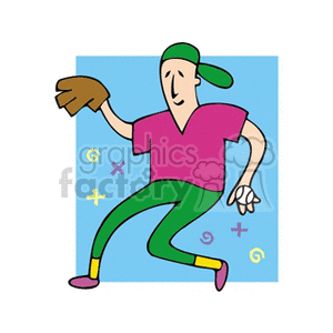 baseball player clipart. Commercial use image # 168440
