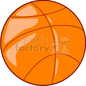 orange glossy basketball  clipart. Royalty-free image # 168551