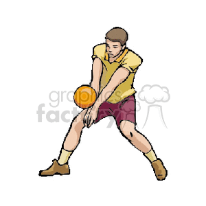 Guy playing volleyball clipart. Royalty-free image # 168553