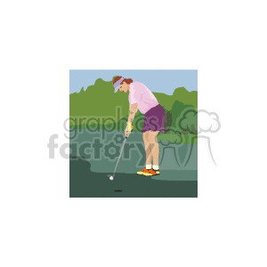   golf golfer golfers golfing women woman lady ladies girls girl  golfers003.gif Clip Art Sports Golf 