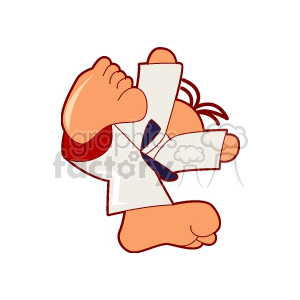 Cartoon karate boy clipart. Commercial use image # 169386