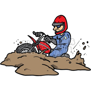 dirt bike stuck in the mud clipart. Royalty-free image # 169462