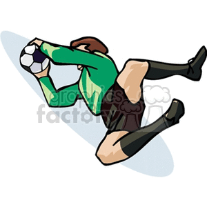 goalkeeper stopping the shot clipart. Royalty-free image # 169764