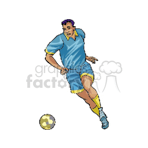   soccer ball balls player players  soccerplayer4.gif Clip Art Sports Soccer 