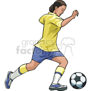   girl girls teenager soccer player players ball balls kick sports sport  Soccer003c.gif Clip Art Sports Soccer 