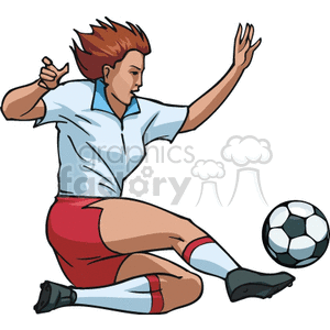   girl girls teenager soccer player players ball balls kick sports sport  Soccer005c.gif Clip Art Sports Soccer 