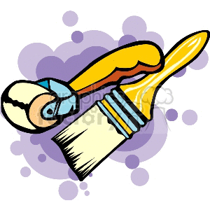   tool tools paint brush roller rollers  brush-roller.gif Clip Art Tools 