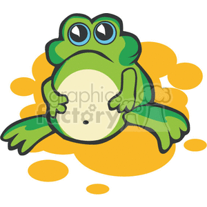 Sad Frog clipart. Commercial use image # 170953