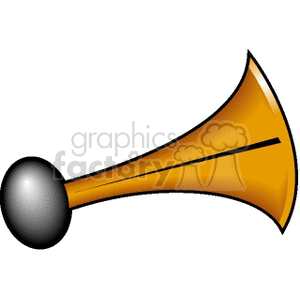 Yellow Air Horn clipart. Commercial use image # 170980
