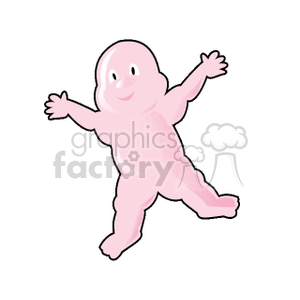 Pink Baby Silhouette   clipart. Commercial use image # 170982