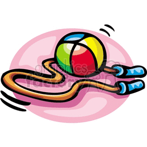   toy toys jump rope ropes jumping ball balls beach  jumprope.gif Clip Art Toys-Games 