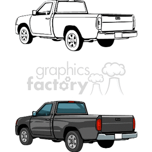   truck trucks pickup pickups autos automobile automobiles  BTG0115.gif Clip Art Transportation Land 