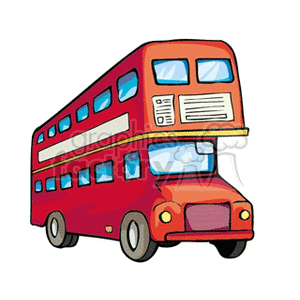 Dutch double decker bus animation. Royalty-free animation # 172433