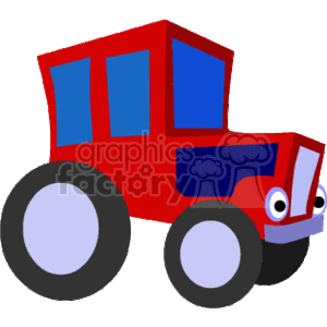 red tractor clipart. Commercial use image # 173164