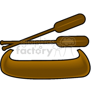 canoe with oars clipart. Commercial use image # 173263