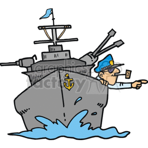 cartoon Navy battleship clipart. Commercial use image # 173410