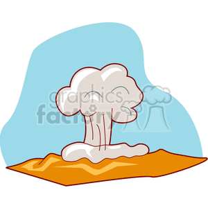 cartoon mushroom cloud animation. Commercial use animation # 173589