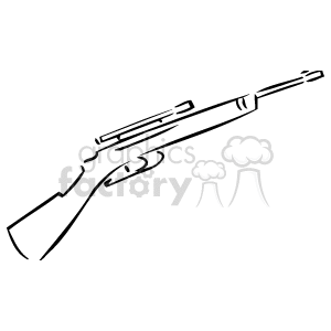 black and white rifle clipart. Royalty-free image # 173741
