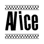 Alice Nametag clipart. Commercial use image # 269473