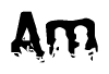 The image contains the word Am in a stylized font with a static looking effect at the bottom of the words