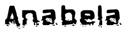 The image contains the word Anabela in a stylized font with a static looking effect at the bottom of the words