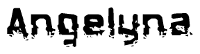 The image contains the word Angelyna in a stylized font with a static looking effect at the bottom of the words