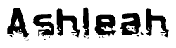 The image contains the word Ashleah in a stylized font with a static looking effect at the bottom of the words