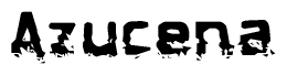 The image contains the word Azucena in a stylized font with a static looking effect at the bottom of the words