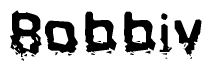 The image contains the word Bobbiv in a stylized font with a static looking effect at the bottom of the words