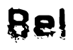 The image contains the word Bel in a stylized font with a static looking effect at the bottom of the words