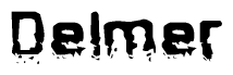 The image contains the word Delmer in a stylized font with a static looking effect at the bottom of the words