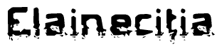 The image contains the word Elainecitia in a stylized font with a static looking effect at the bottom of the words