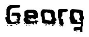 The image contains the word Georg in a stylized font with a static looking effect at the bottom of the words