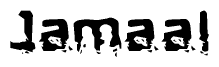 The image contains the word Jamaal in a stylized font with a static looking effect at the bottom of the words