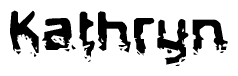 The image contains the word Kathryn in a stylized font with a static looking effect at the bottom of the words