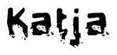 The image contains the word Katja in a stylized font with a static looking effect at the bottom of the words