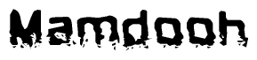 The image contains the word Mamdooh in a stylized font with a static looking effect at the bottom of the words