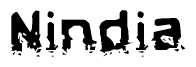 The image contains the word Nindia in a stylized font with a static looking effect at the bottom of the words