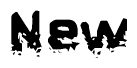 The image contains the word New in a stylized font with a static looking effect at the bottom of the words