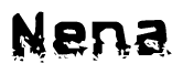 The image contains the word Nena in a stylized font with a static looking effect at the bottom of the words