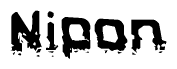 The image contains the word Nipon in a stylized font with a static looking effect at the bottom of the words
