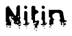 The image contains the word Nitin in a stylized font with a static looking effect at the bottom of the words