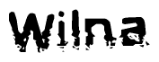 The image contains the word Wilna in a stylized font with a static looking effect at the bottom of the words