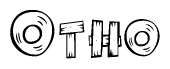 The clipart image shows the name Otho stylized to look like it is constructed out of separate wooden planks or boards, with each letter having wood grain and plank-like details.