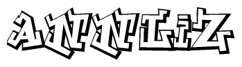 The clipart image features a stylized text in a graffiti font that reads Annliz.