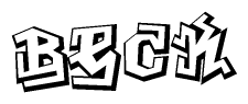The clipart image features a stylized text in a graffiti font that reads Beck.