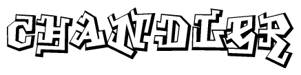 The clipart image features a stylized text in a graffiti font that reads Chandler.