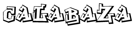 The clipart image features a stylized text in a graffiti font that reads Calabaza.